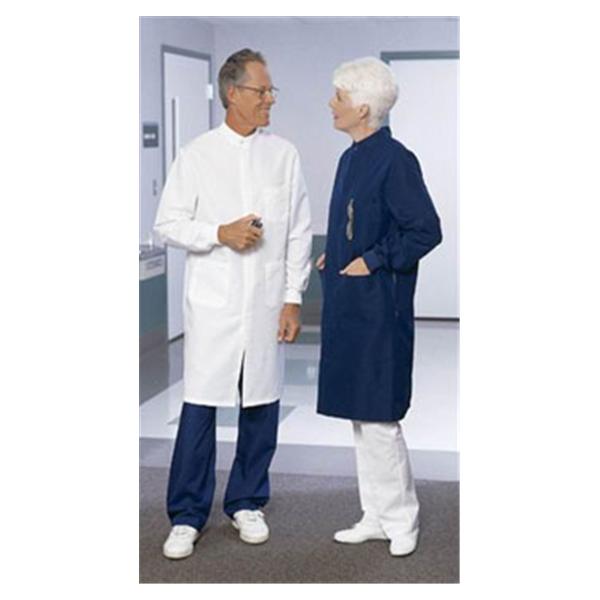 Fashion Seal Lab Coat Protective Poly Fashion Seal Unsx Nvy Md Ea