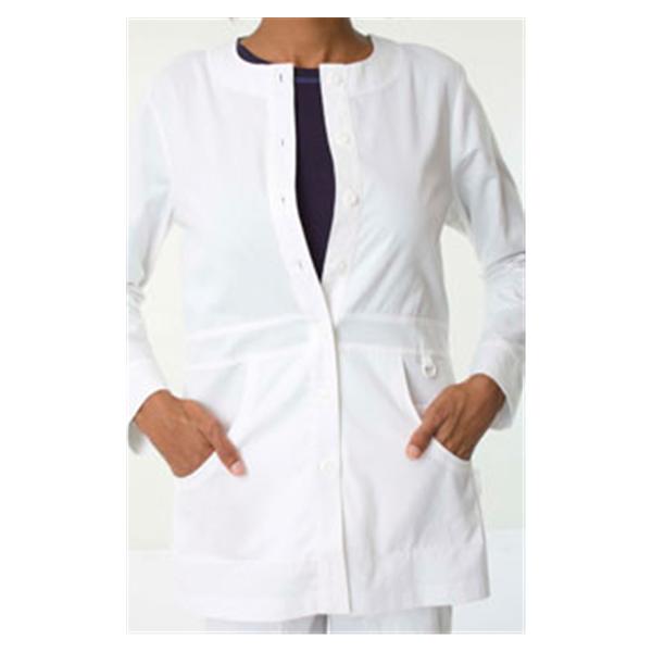 koi Design  Jacket Warm-Up 55% Cotton / 45% Polyester Womens White XL 3Pkt Ea