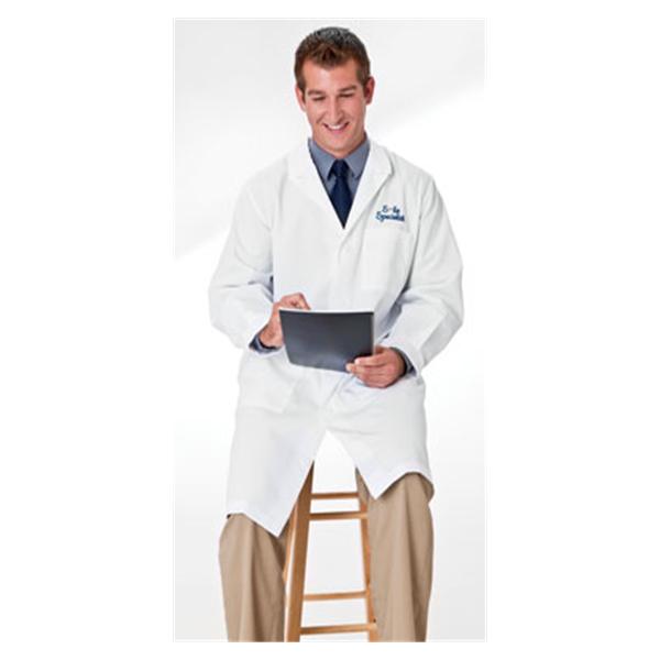 META By White Swan Lab Coat Dental Poly/Ctn META Unsx Wht Lg 40" Ea