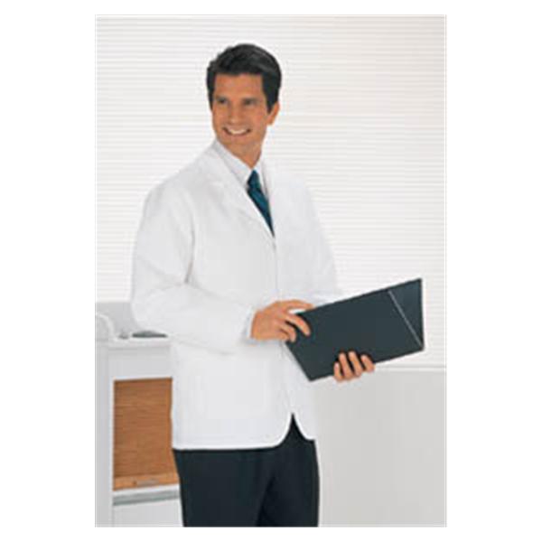 Fashion Seal Lab Coat Short 65% Polyester / 35% Cotton Mens White Sz 42 34" Ea