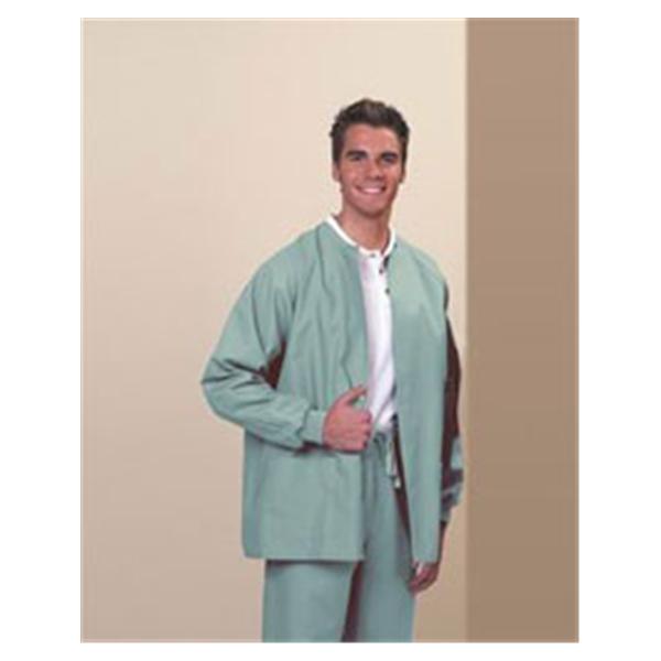 Fashion Seal Jacket Warm-Up 65% Polyester / 35% Cotton Unisex Sage Md 2Pckt Ea