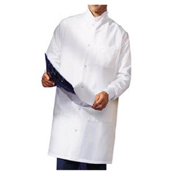 Landau Uniforms  Lab Coat Barrier 99% Polyester / 1% Carbon Unisex White Md 41" Ea