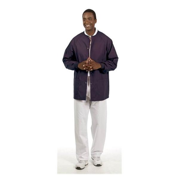 Fashion Seal Jacket Warm-Up 65% Polyester / 35% Cotton Unsx Egplnt Md 2Pckt Ea