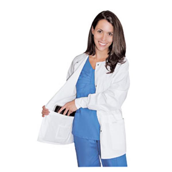 Landau Uniforms  Lab Coat 65% Polyester / 35% Cotton Womens White 5X Large Ea