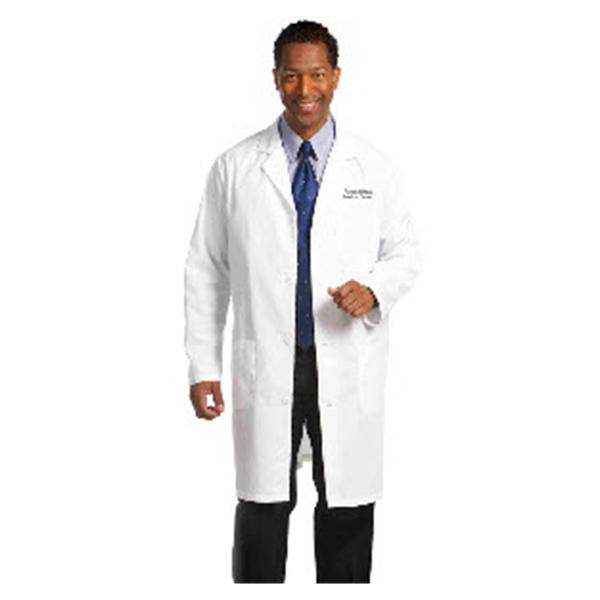 Fashion Seal Lab Coat Stf Lngth 65% Polyester / 35% Cotton M Wht Sz 36 39" Ea