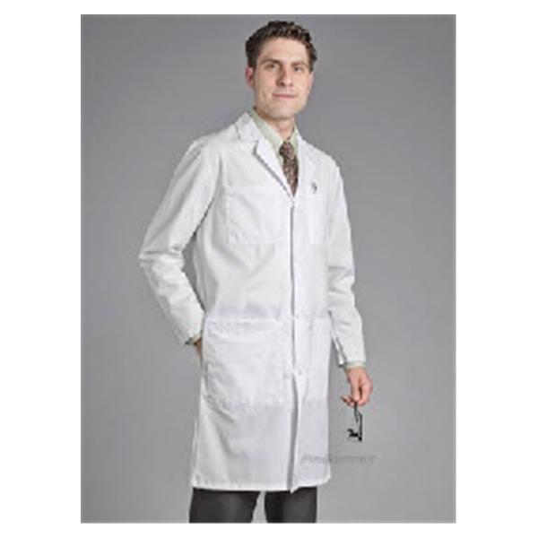 Fashion Seal Lab Coat Consultation Poly/Ctn Unsx Wht Lg 41" Ea