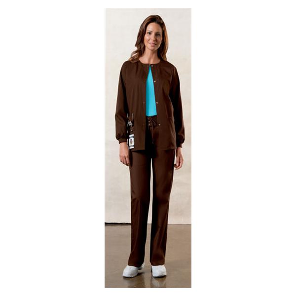 Cherokee Workwear Jacket Warm-Up 65% Polyester / 35% Cotton Womens Choc 2XL 3Pkt Ea