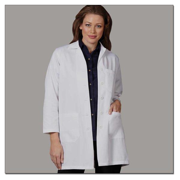 Fashion Seal Lab Coat 65% Polyester / 35% Cotton Womens White X-Large 34.5" Ea