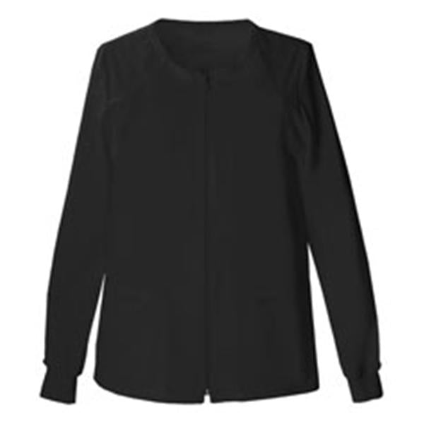 Cherokee Workwear Jacket Warm-Up Poly/Ctn/Spndx W Blk Md 3Pkt Ea