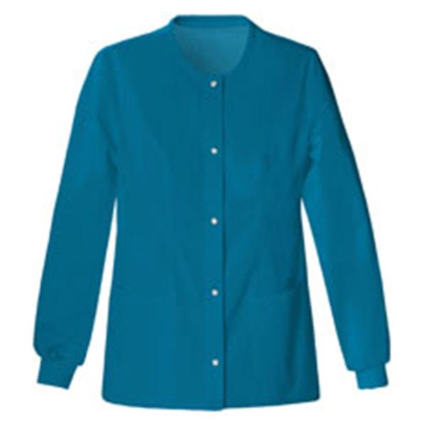 Luxe Jacket Warm-Up Poly/Ryn/Spndx Luxe W CrbnBl Md 27.5" 3Pkt Ea