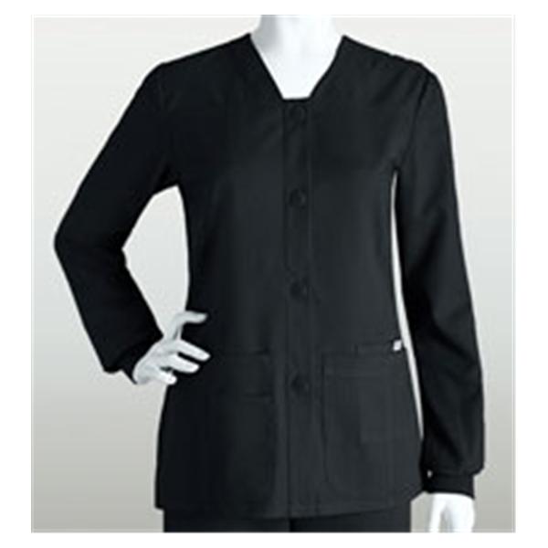 Grey's Anatomy (TM) Jacket Warm-Up 77% Polyester / 23% Rayon Womens Black Md 4Pckt Ea