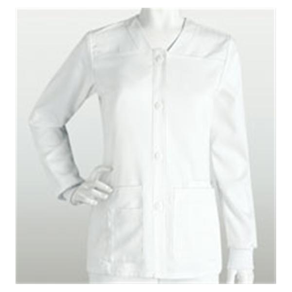 Grey's Anatomy (TM) Jacket Warm-Up 77% Polyester / 23% Rayon Womens White Lg 4Pckt Ea