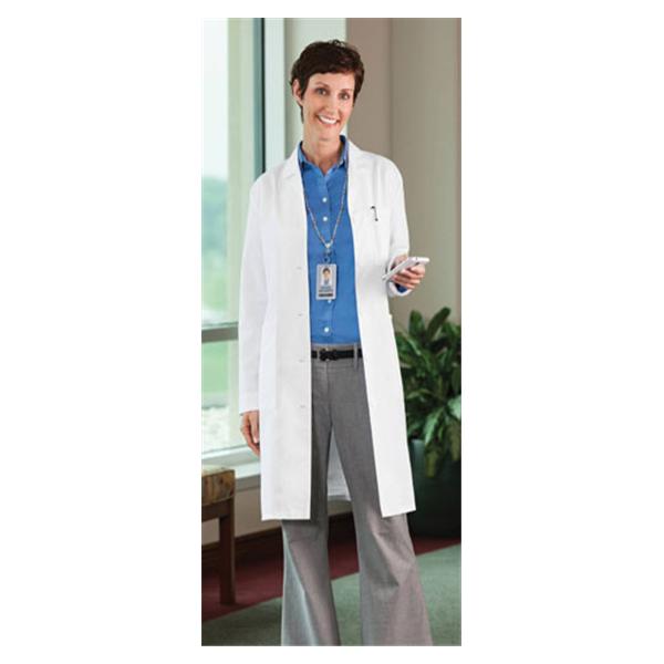 White Swan Uniform Lab Coat Poly/Ctn Encompass W Wht Sz 12 39.5" Ea