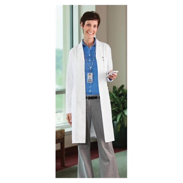 White Swan Uniform Lab Coat Poly/Ctn Encompass W Wht Sz 18 39.5" Ea