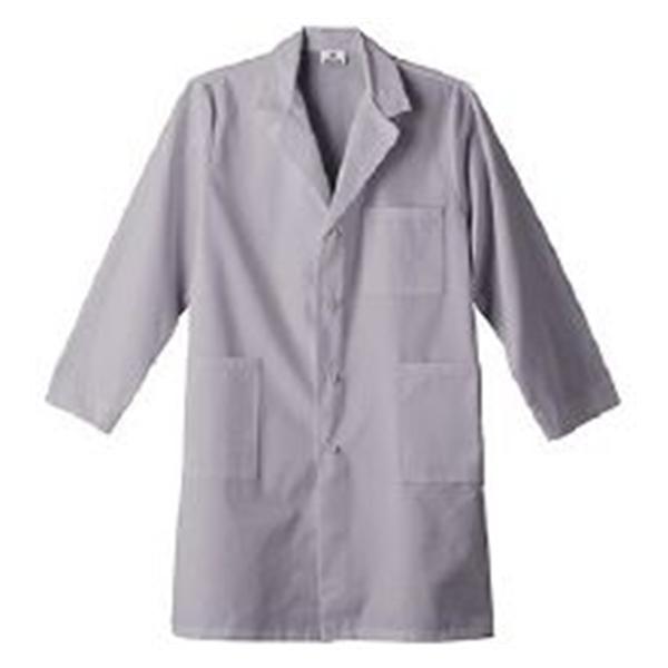 White Swan Uniform Lab Coat 65% Polyester / 35% Cotton META Unisex Silver XL 40" Ea