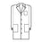 White Swan Uniform Lab Coat Fl Lngth Poly/Crbn Metaguard Unsx Wht 3XL Ea