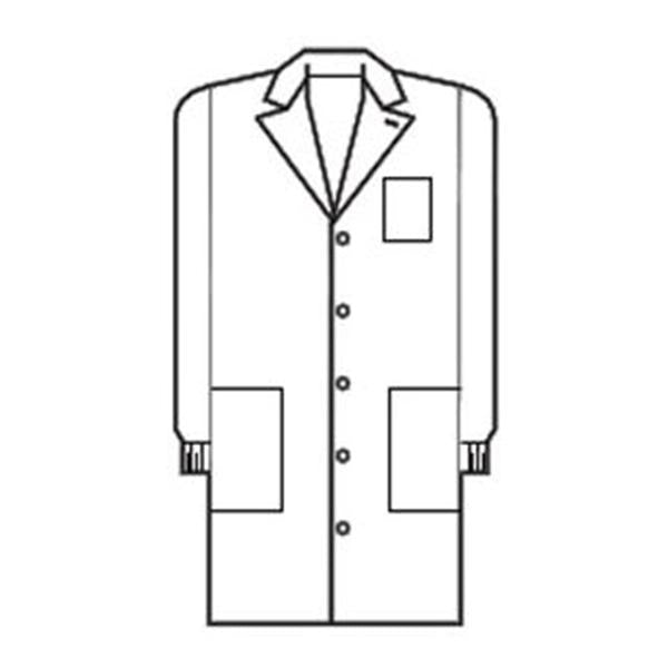 White Swan Uniform Lab Coat Fl Lngth Poly/Crbn Metaguard Unsx Wht 3XL Ea