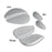 Viscolas Wedge Insole Align Heel White Size Large 6Pr/Pike