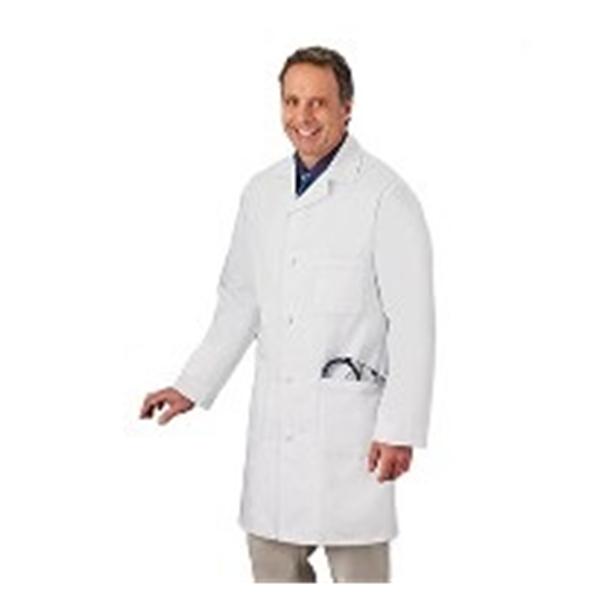 White Swan Uniform Lab Coat 100% Cotton META Mens White Size 46 38 in Ea