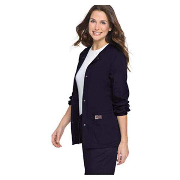 ScrubZone (R) by Landau Jacket Warm-Up Poly/Ctn Uniforms W Blk XS 4Pckt Ea
