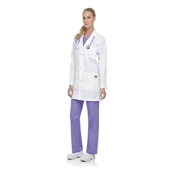 ScrubZone (R) by Landau Lab Coat 65% Polyester / 35% Cotton Womens White 2X Small 35" Ea