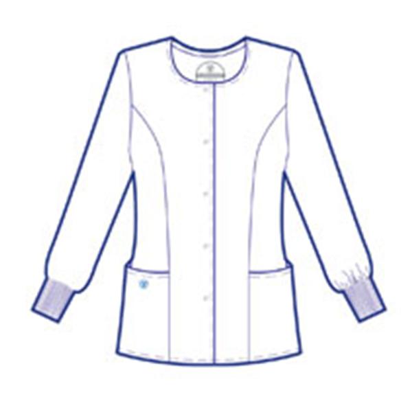 White Swan Uniform Jacket Warm-Up Poly/Ctn W Blk XS 28" 2Pckt Ea