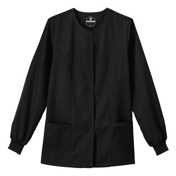White Swan Uniform Jacket Warm-Up Poly/Ctn W Blk 4XL 28" 2Pckt Ea