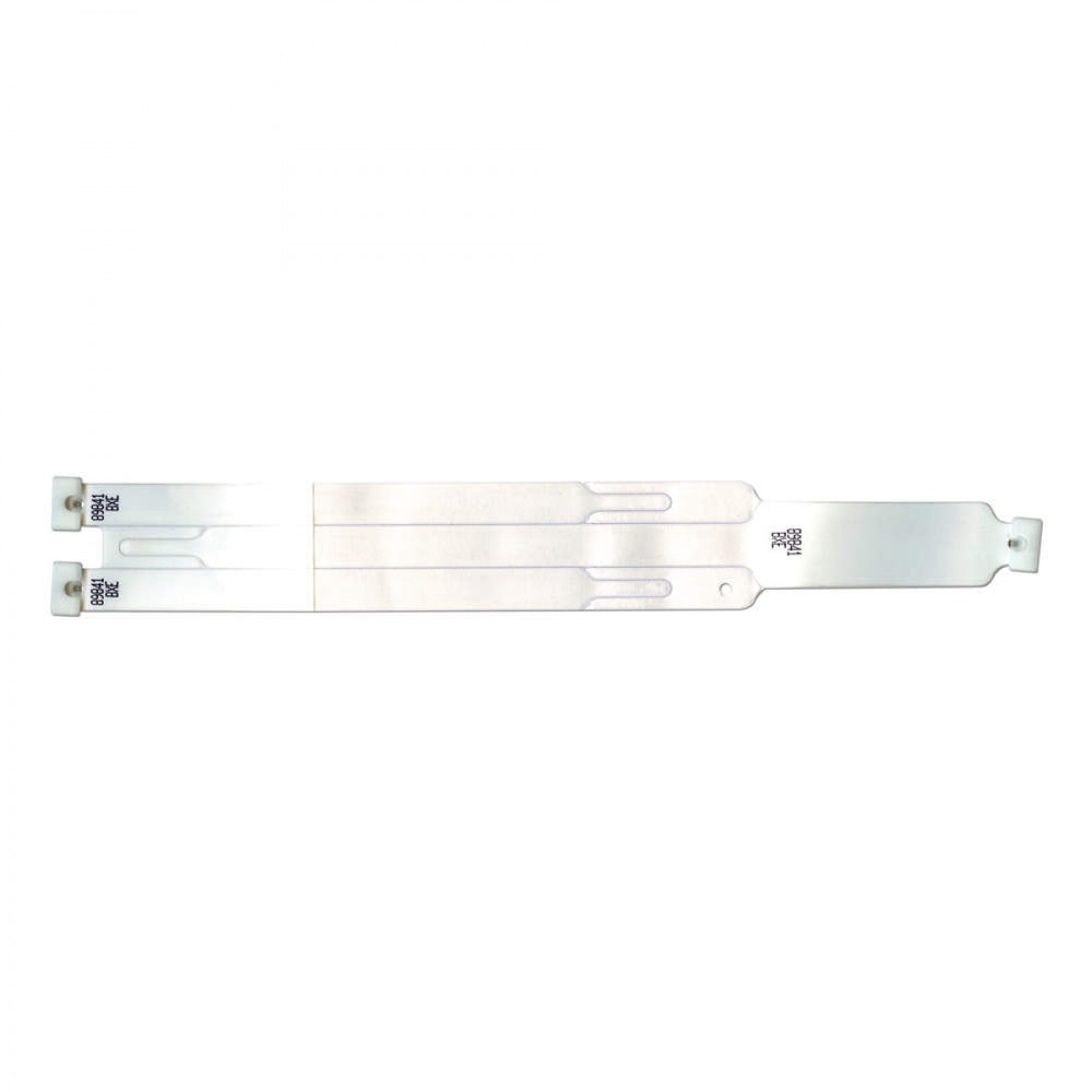 Snugfit Imprinter Wristband Vinyl X 11" L X 1" H (Adult) 7-1/2" L X 1/2" H (Infant) White - 300 Per Box