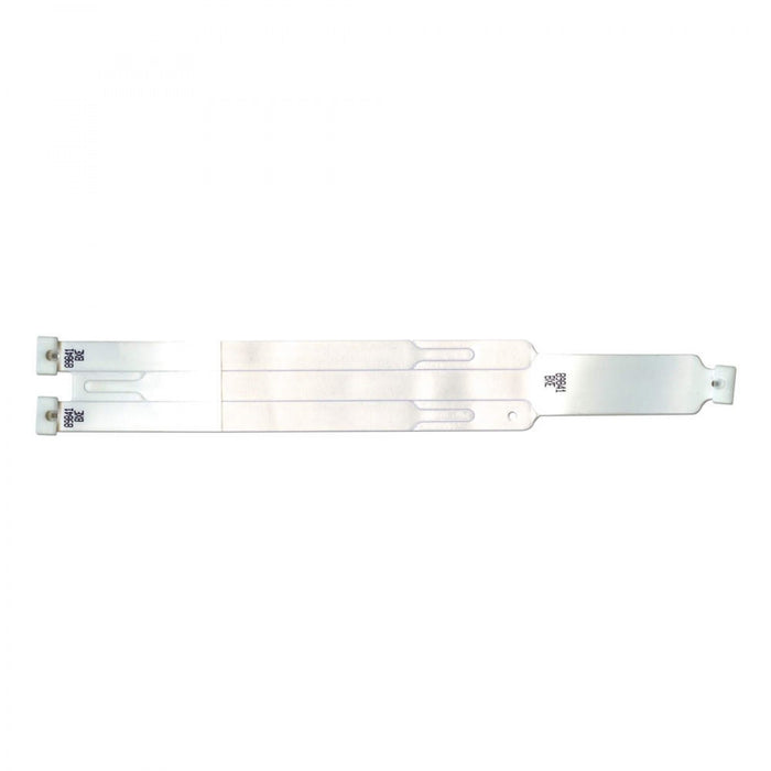 Snugfit Imprinter Wristband Vinyl X 11" L X 1" H (Adult) 7-1/2" L X 1/2" H (Infant) White - 300 Per Box
