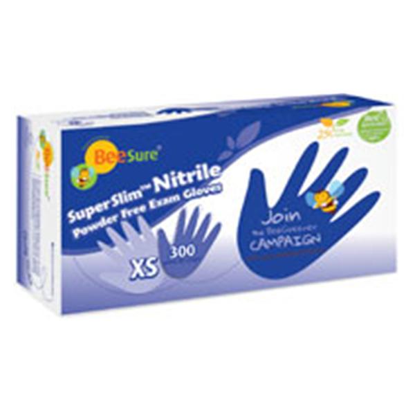 EcoBee Gloves Exam BeeSure SuperSlim PF Nitrile LF Lg Mdnght Blu 300/Bx, 10 BX/CA (BE1148)