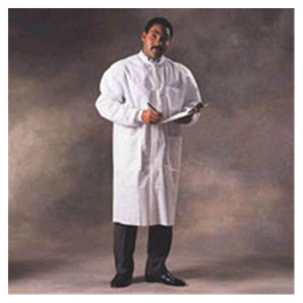 O & M Halyard Lab Coat Small White 25/CA