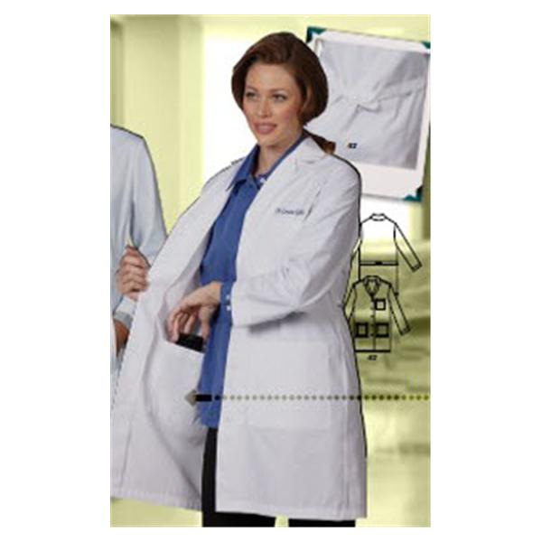 Fashion Seal Lab Coat 65% Polyester / 35% Cotton Womens White X-Small 37 in Ea