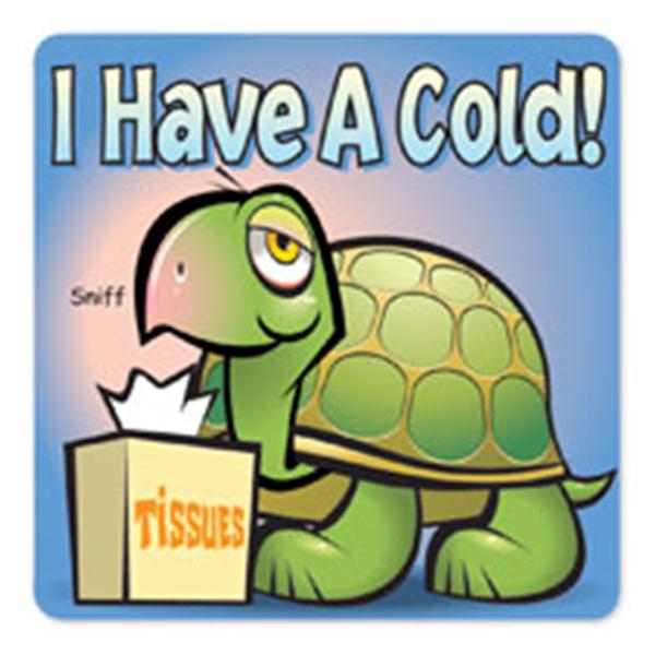Office Supplies & Practice Mkt Stickers 2.5 in x 2.5 in I Have A Cold 100/Pk