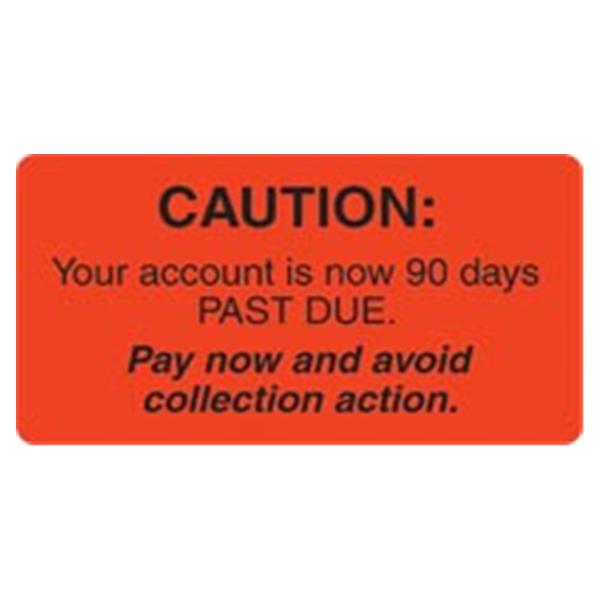 IFS Filing Systems  Chart Label-Caution Past DueFl Red 250/Rl