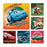 Office Supplies & Practice Mkt Stickers 2.5 in x 2.5 in Cars Supercharged Assorted 100/Rl