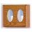 Wooden Mallet Glove Wall Rack 2-Pocket Wood Oval Medium Oak Ea (GBW11-2MO)