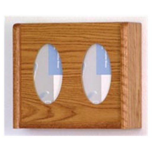 Wooden Mallet Glove Wall Rack 2-Pocket Wood Oval Medium Oak Ea (GBW11-2MO)