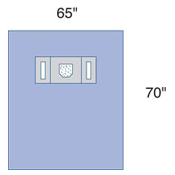 Medline Industries  Drape Eye incise Fenestrated 65x7" Sterile 10/Ca