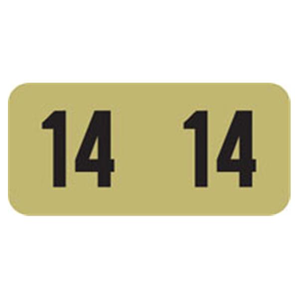 IFS Filing Systems  Jeter 14 ET Label Gold/Black1.5x.75 500/Rl