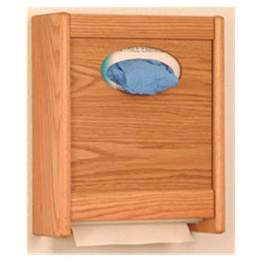 Wooden Mallet Combo Dispenser Glove / Towel / Tissue Wood Oval Light Oak Ea
