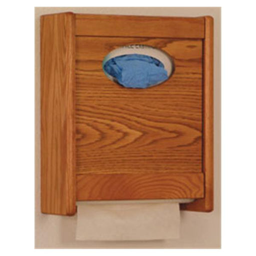 Wooden Mallet Combo Dispenser Glove / Towel / Tissue Wood Oval Medium Oak Ea