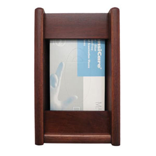 Wooden Mallet Glove Wall Rack 1-Pocket Wood Rectangle Dark Red Mahogany Ea