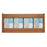 Wooden Mallet Glove Wall Rack 4-Pocket Wood Rectangle Medium Oak Ea