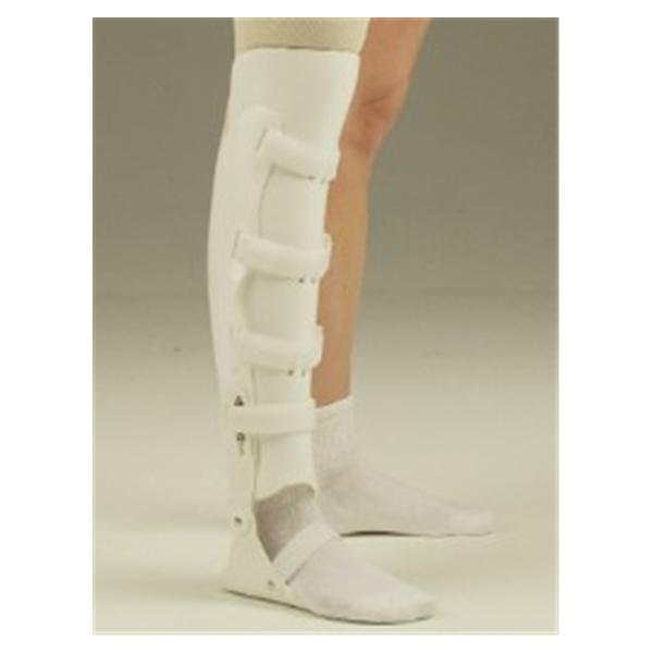 Deroyal Industries  Brace Fracture Adult Tibial Thrmplstc White Size Medium Left Ea