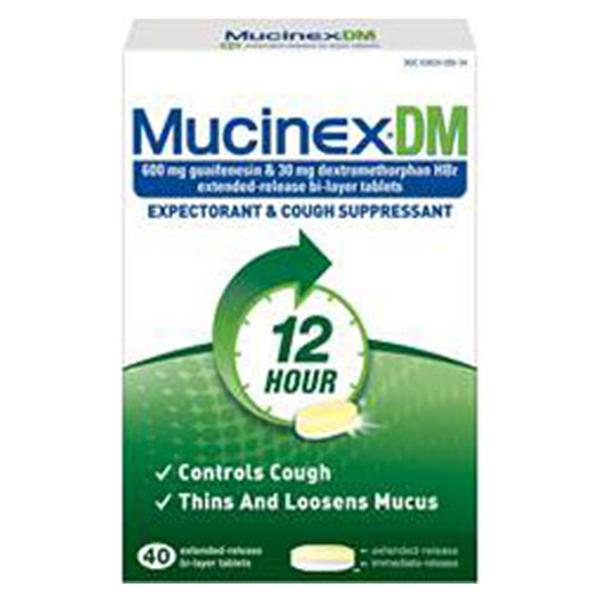 RB Health US  Mucinex DM Tablets 600mg/30mg Extended Release 40/Bx, 24 BX/CA (63824-05640)
