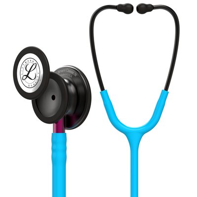 3M Healthcare Littmann Classic III Monitoring Stethoscopes - 3M Littmann Classic III Monitoring Stethoscope, Smoke-Finish Chestpiece, Turquoise Tube, 27" - 5872