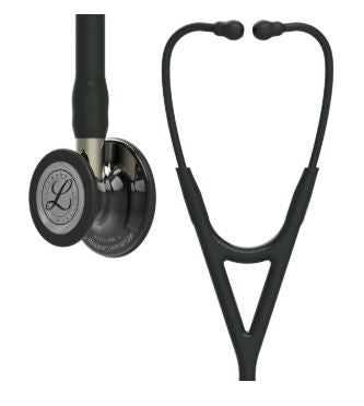 3M Healthcare Littmann Cardiology IV Diagnostic Stethoscopes - 3M Littmann Cardiology IV Diagnostic Stethoscope, Black-Finish Chestpiece, Black Tube, Violet Stem, Black Headset, 27" - 6203
