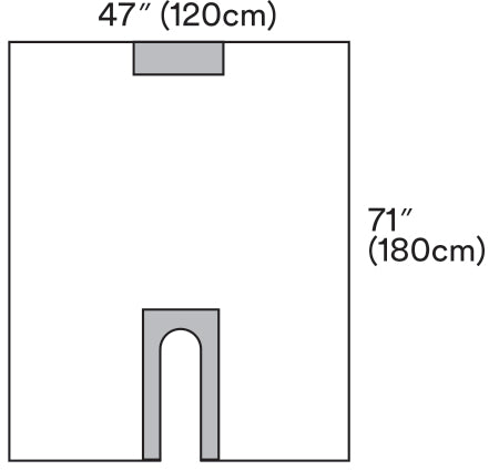 3M Healthcare Steri-Drape Long U-Drape - U-DRAPE, STERIDRAPE, LONG 47" X 70" - 1019