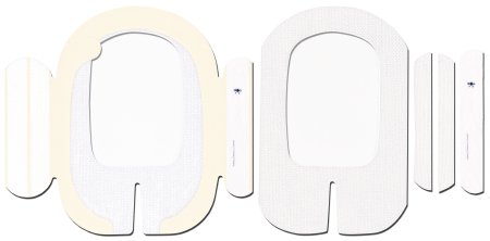 3M Healthcare Tegaderm Transparent Film Dressings with Border - DRESSING, IV, TEGADERM, SECURAL, 4"X6 18" - 1650