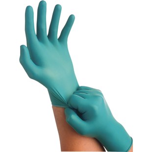 Ansell Healthcare TouchNTuff 92-600 Nitrile Gloves - 9.5 C-Nitrile Exam  Gloves, Blue, Size M - 92-600-M